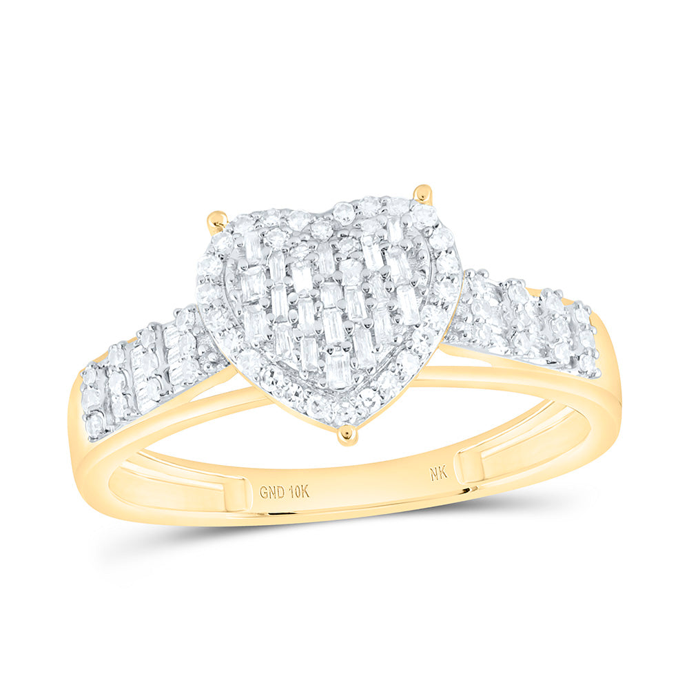 1/3CTW-NAT DIA NK FASHION HEART RING Daisy Joyeria