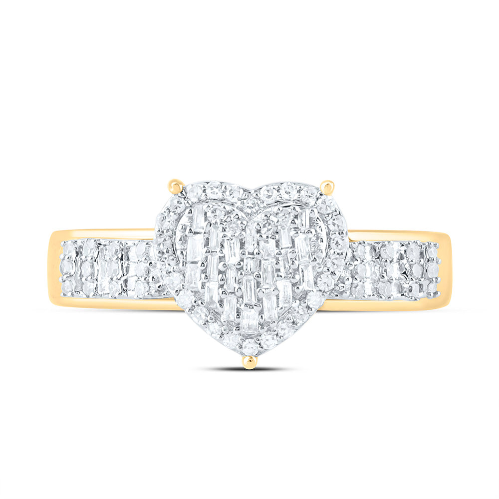 1/3CTW-NAT DIA NK FASHION HEART RING Daisy Joyeria