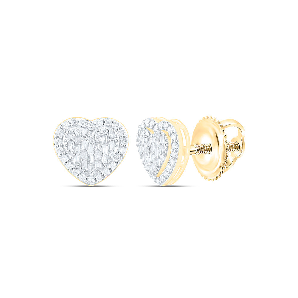 1/2CTW-NAT DIA NK FASHION HEART EARRING Daisy Joyeria