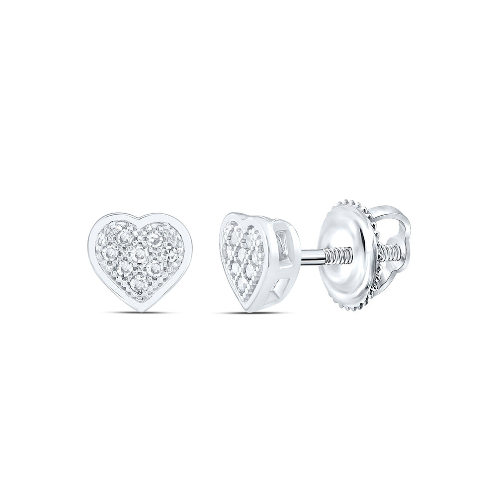 1/20CTW-NAT DIA P1 GIFT HEART EARRING Daisy Joyeria
