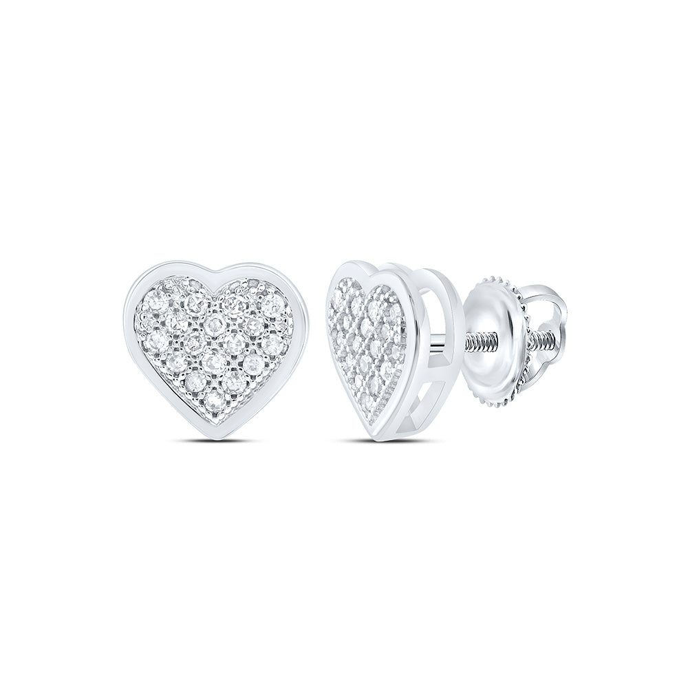 1/12CTW-NAT DIA P1 GIFT HEART EARRING Daisy Joyeria