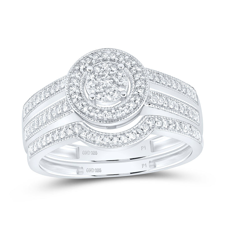 1/4CTW-NAT DIA P1 GIFT ROUND BRIDAL SET Daisy Joyeria