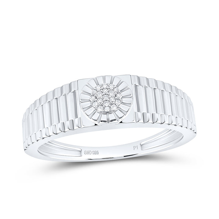 1/20CTW-NAT DIA P1 GIFT MICRO-PAVE ROUND MENS RING Daisy Joyeria