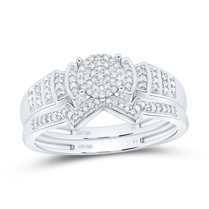 1/6CTW-NAT DIA P1 GIFT MICRO-PAVE ROUND BRIDAL SET Daisy Joyeria