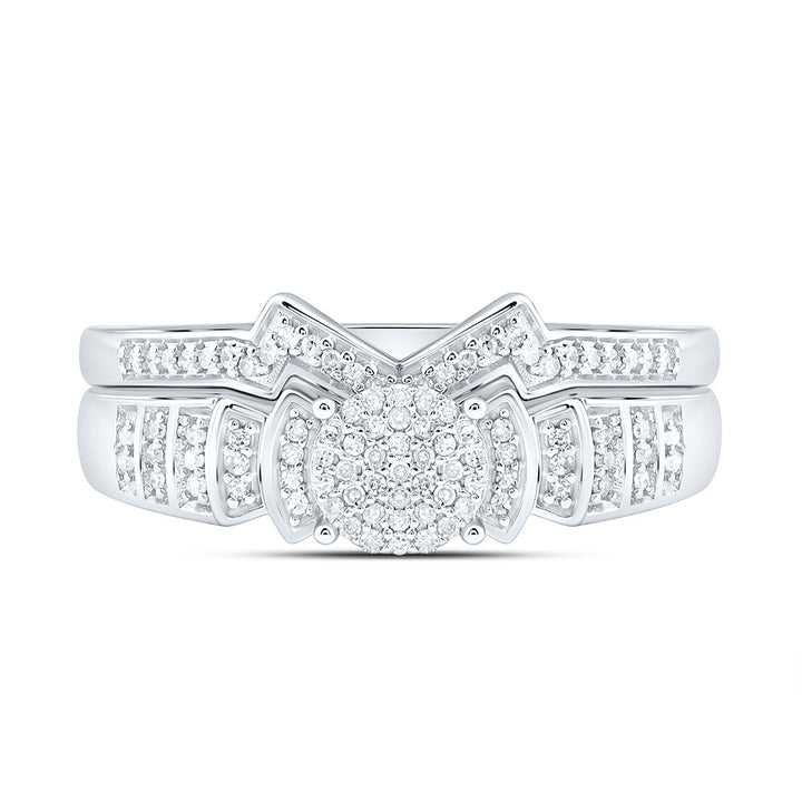 1/6CTW-NAT DIA P1 GIFT MICRO-PAVE ROUND BRIDAL SET Daisy Joyeria