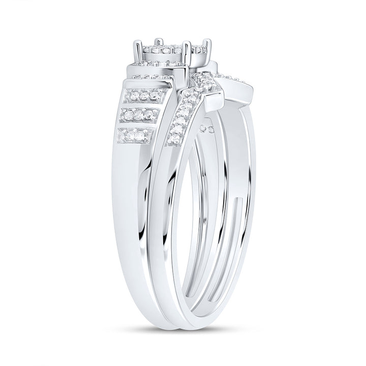 1/6CTW-NAT DIA P1 GIFT MICRO-PAVE ROUND BRIDAL SET Daisy Joyeria