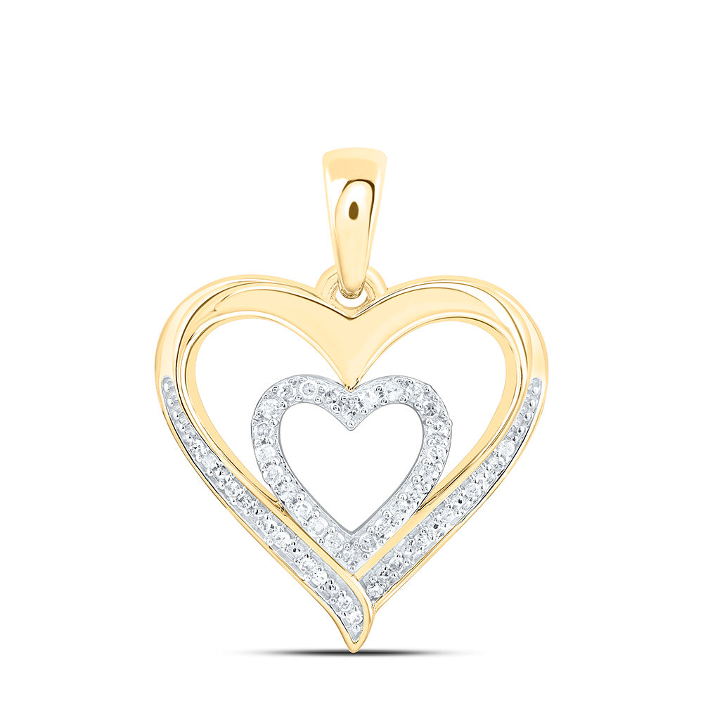 1/8CTW-NAT DIA P1 GIFT HEART PENDANT Daisy Joyeria