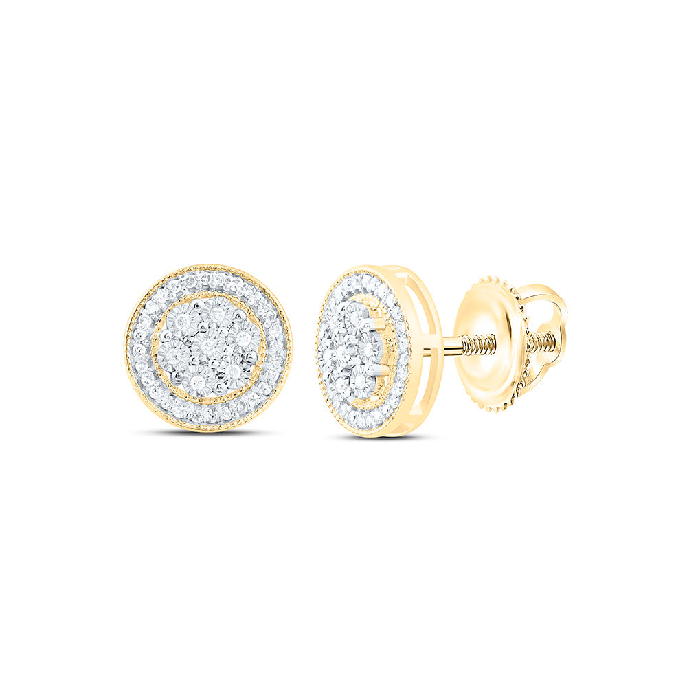 1/6CTW-NAT DIA P1 GIFT FANUK ROUND EARRING Daisy Joyeria