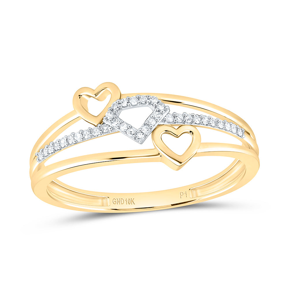 1/10CTW-NAT DIA P1 GIFT HEART RING Daisy Joyeria
