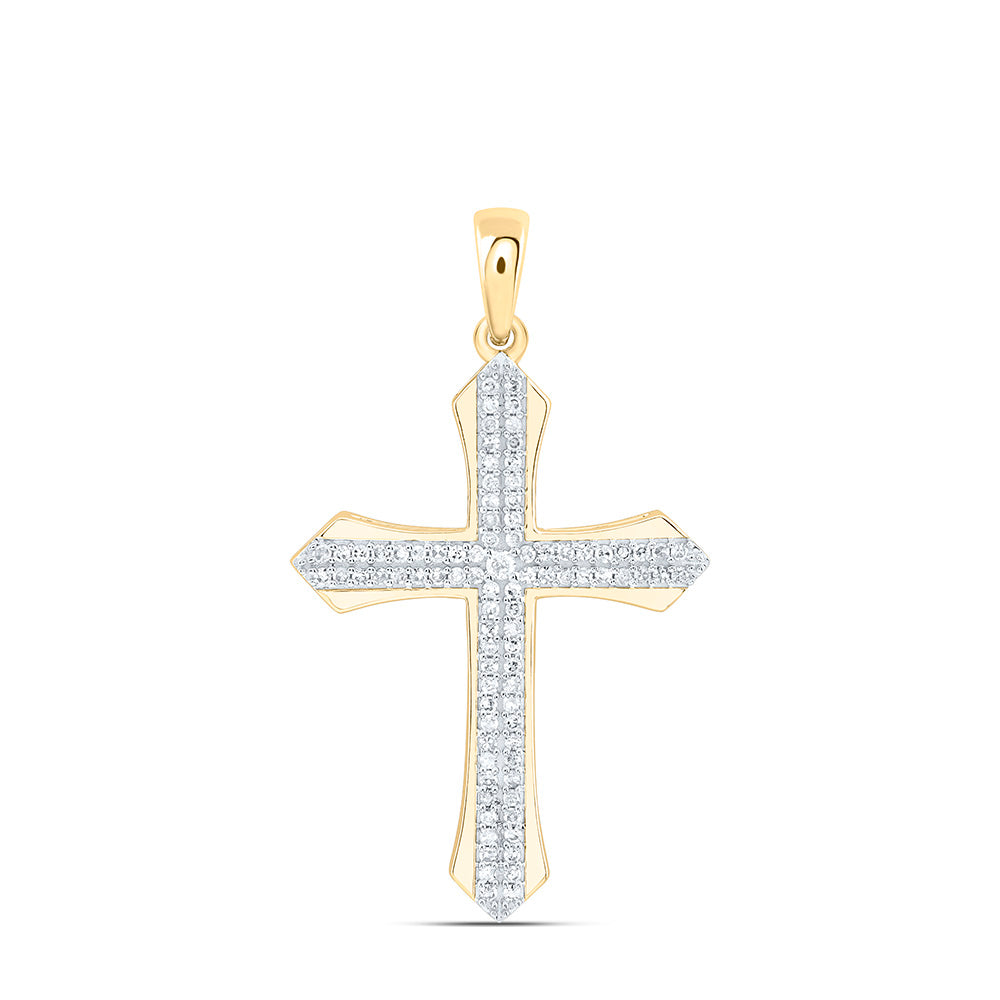 1/5CTW-NAT DIA P1 GIFT CROSS MENS CHARM Daisy Joyeria