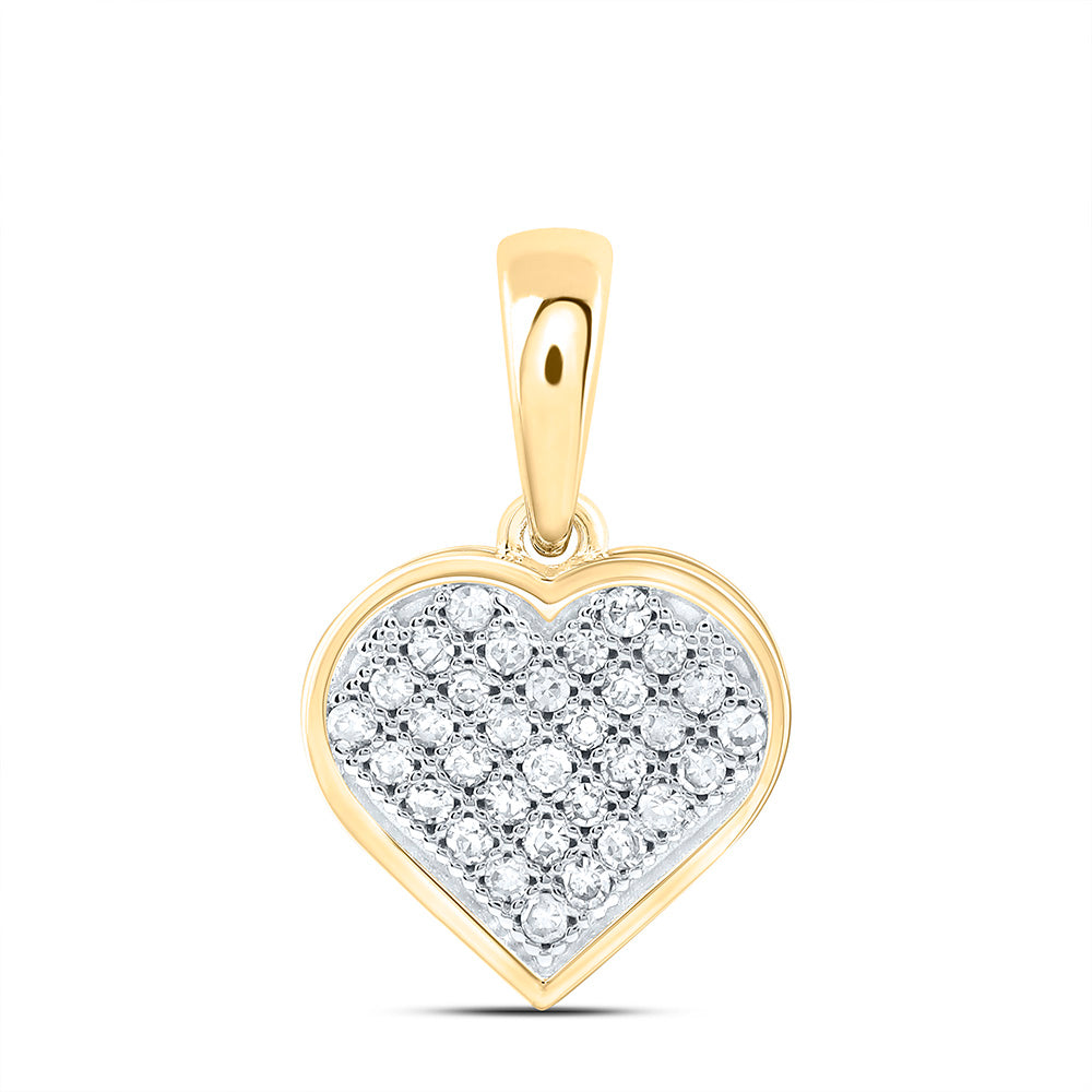 1/10CTW-NAT DIA P1 GIFT HEART PENDANT Daisy Joyeria