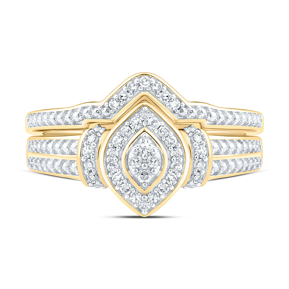 1/5CTW-NAT DIA NK FASHION MARQUISE BRIDAL SET Daisy Joyeria