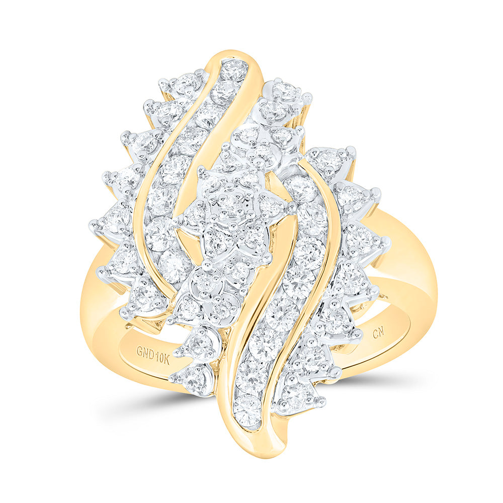 7/8CTW-NAT DIA CN FASHION RING Daisy Joyeria