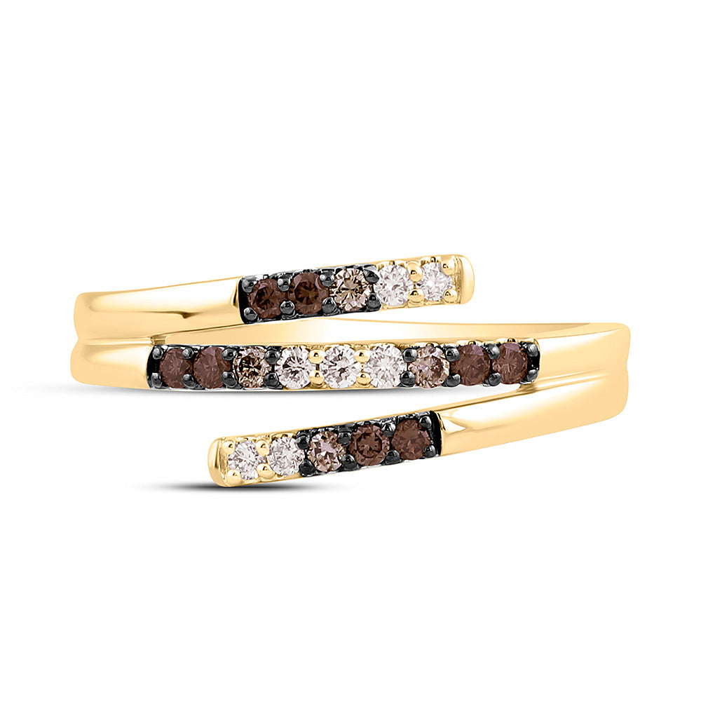 1/4CTW-NAT DIA NK FASHION COGNAC NATURAL RING Daisy Joyeria