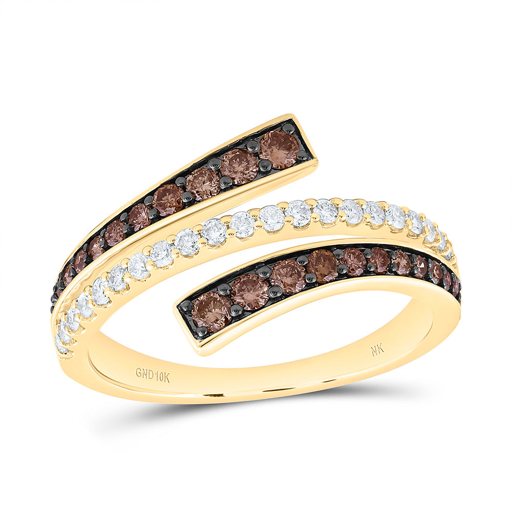 5/8CTW-NAT DIA NK FASHION COGNAC NATURAL RING Daisy Joyeria