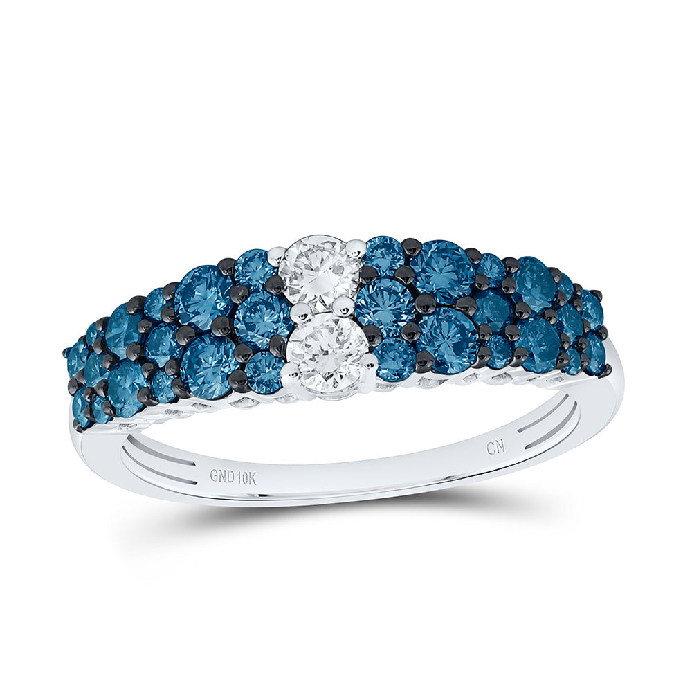 1CTW-NAT DIA CN FASHION BLUE DIAMOND RING Daisy Joyeria