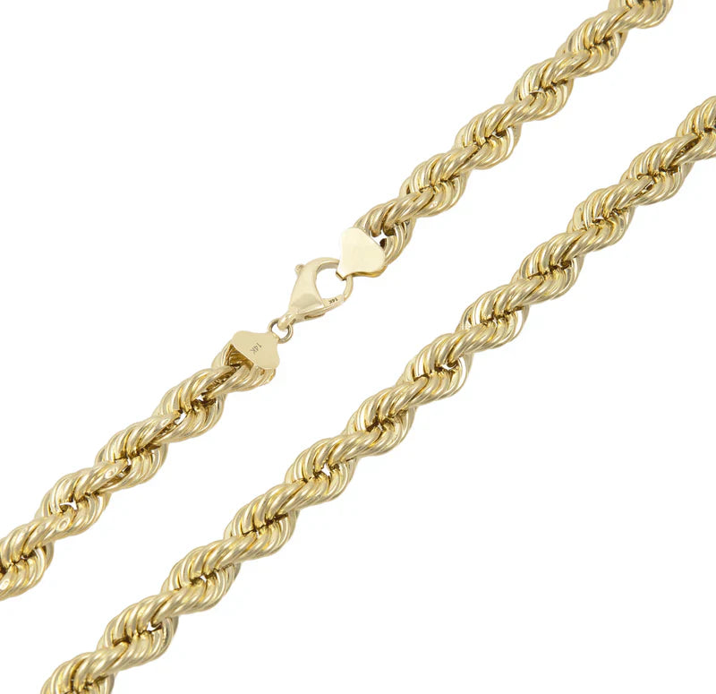 Cadena Tipo Soga Hueca en Oro 10K Pochy Jewelry