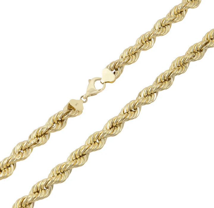 Cadena Tipo Soga Hueca en Oro 10K Pochy Jewelry