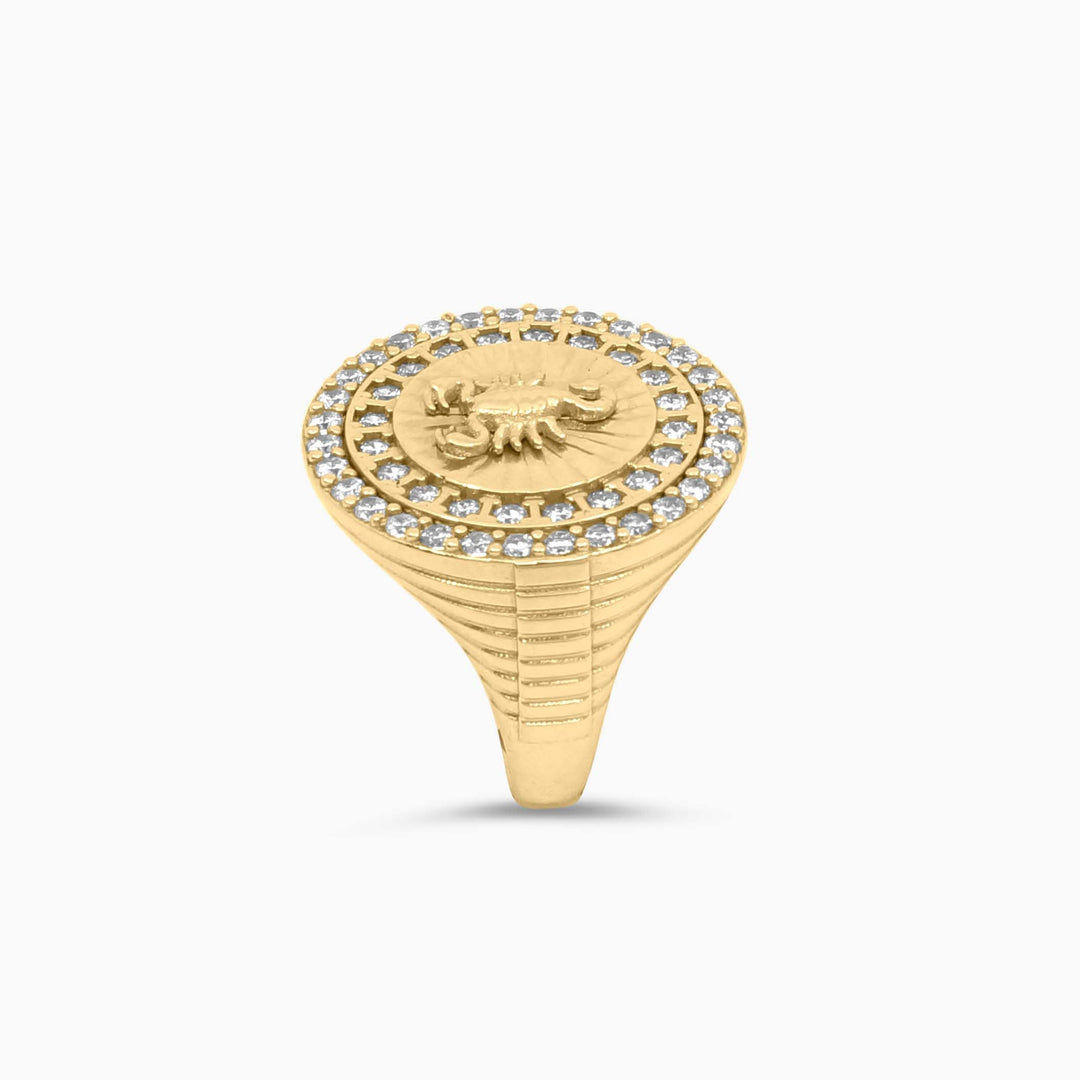 Anillo de Escorpión en Oro 14K con Piedras Claras Pochy Jewelry