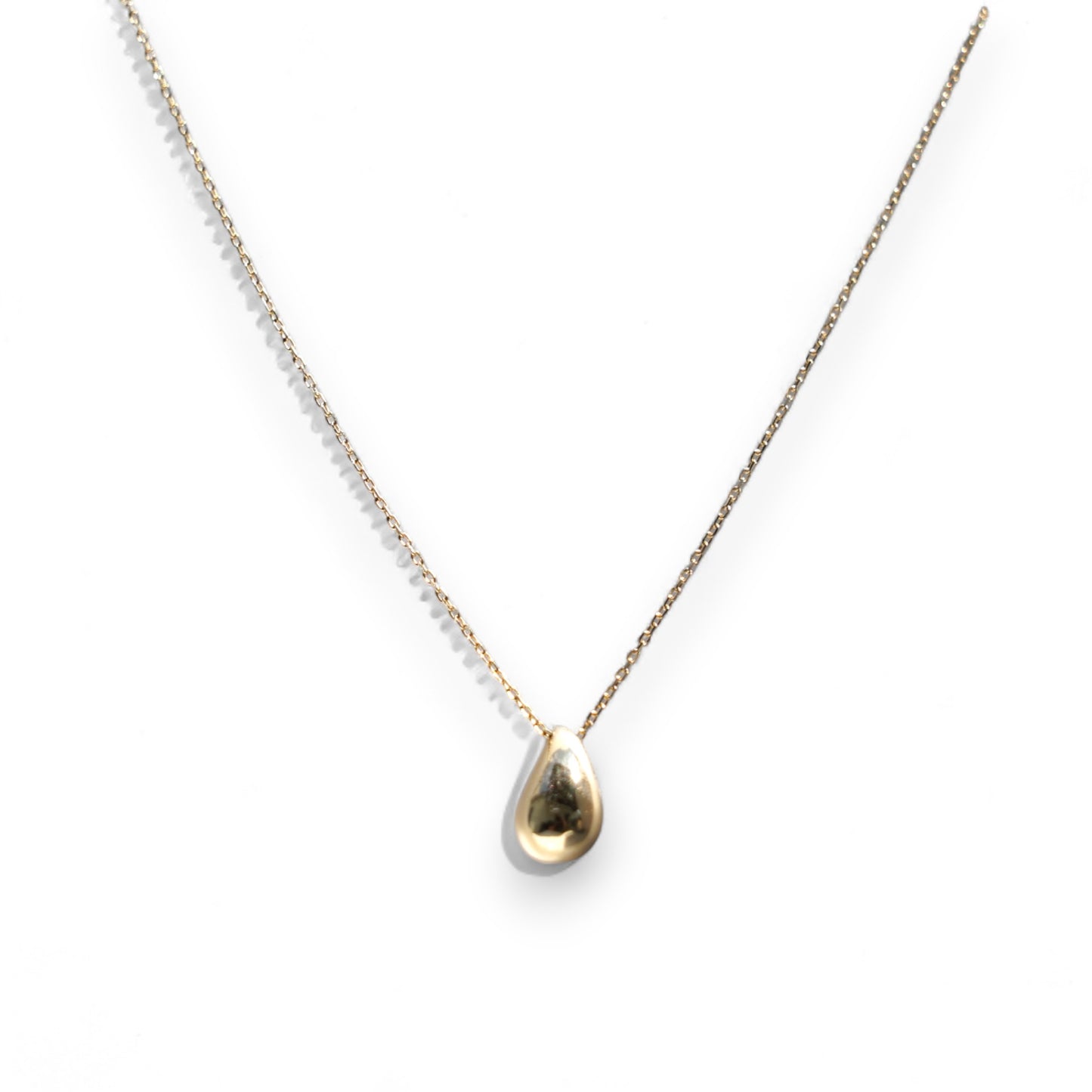 Droplet-shaped necklace, 10K gold, 15 grams