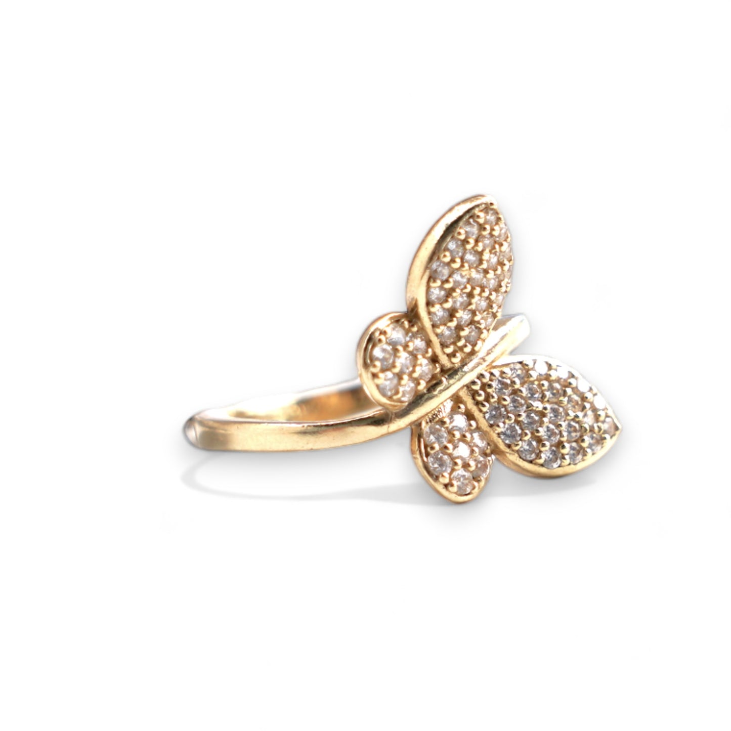 Butterfly ring, 10K gold, 3.5 grams