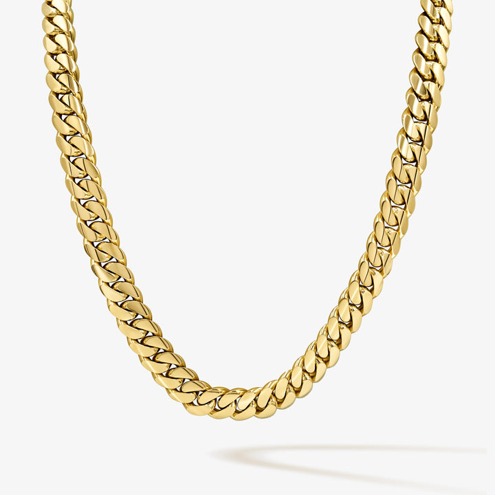 12mm Cadena Cubana - Oro Solido Hecha a Mano en Miami Daisy Joyeria