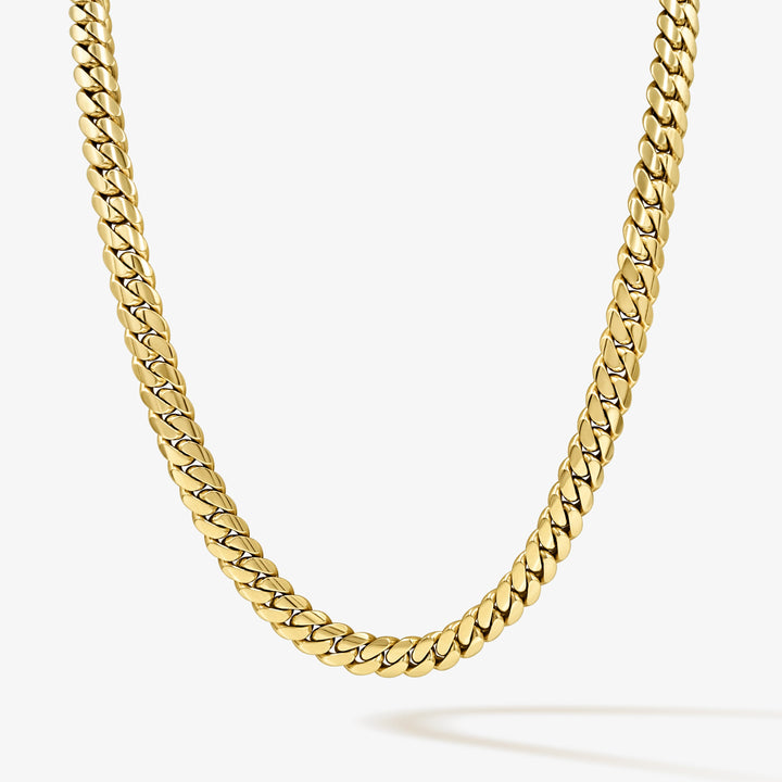 11mm Cadena Cubana - Oro Solido Hecha a Mano en Miami Daisy Joyeria