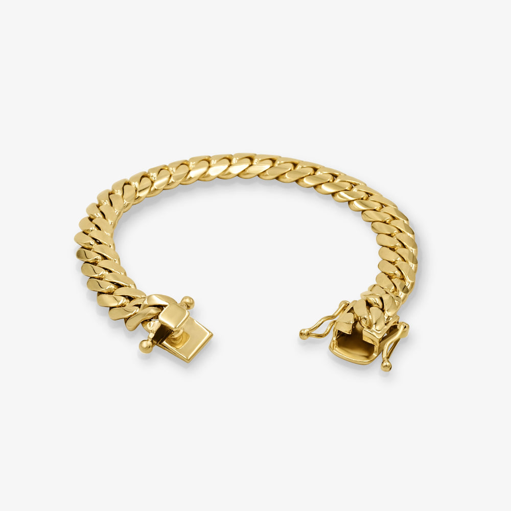 8mm Manilla Cubana - Oro Solido Hecha a Mano en Miami Daisy Joyeria