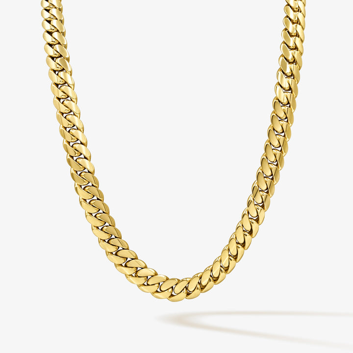 13mm Cadena Cubana - Oro Solido Hecha a Mano en Miami Daisy Joyeria