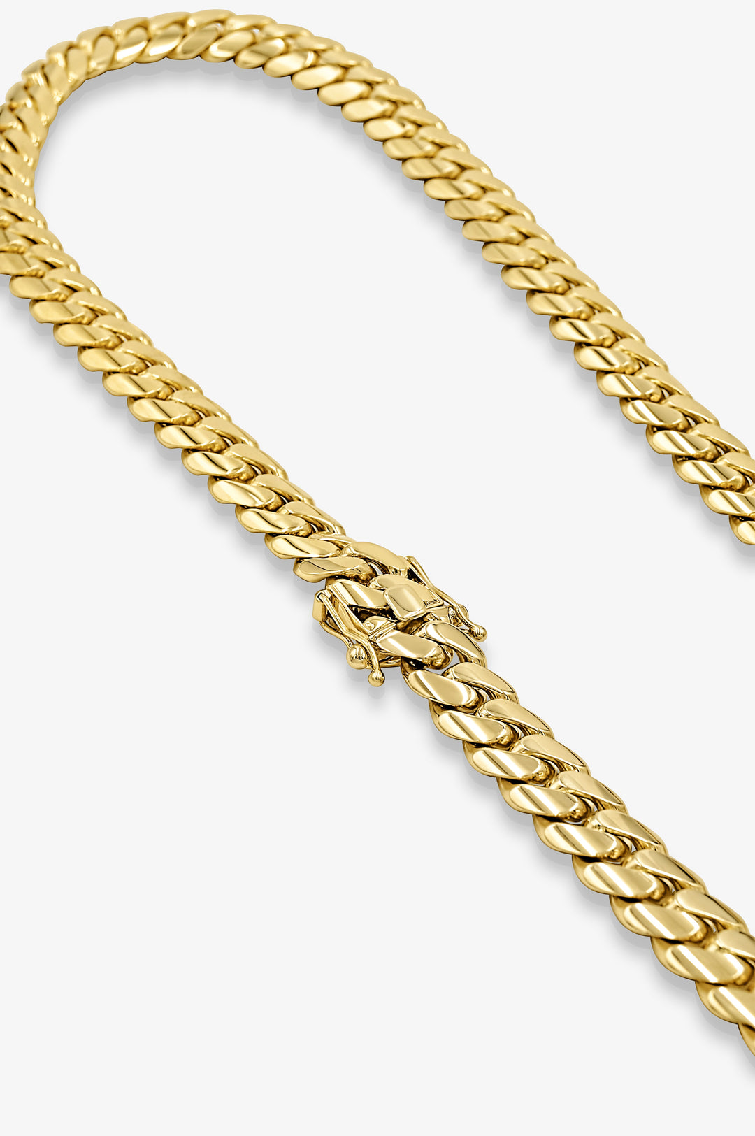 11mm Cadena Cubana - Oro Solido Hecha a Mano en Miami Daisy Joyeria