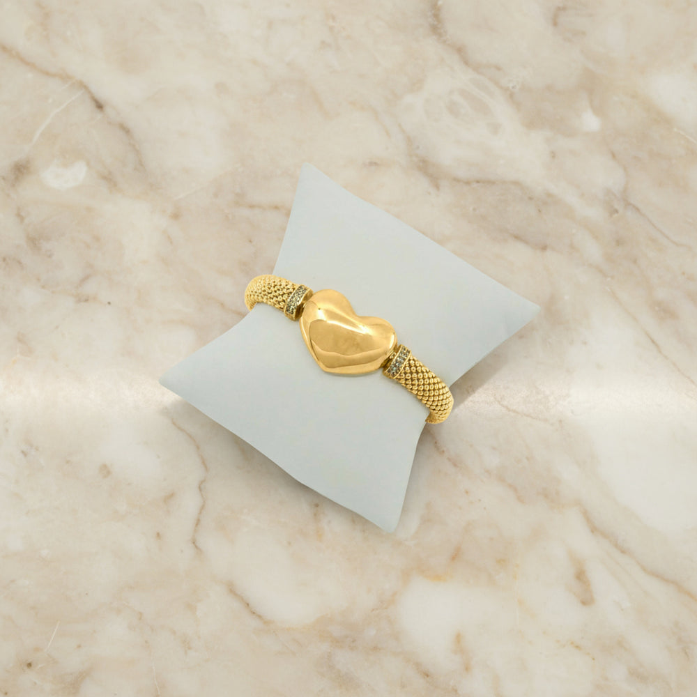 Pulsera de Oro con Dije Corazon en 10k Daisy Joyeria