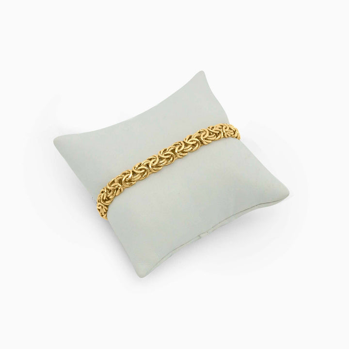 Pulsera de Oro Enlazada Estilo Fino 10k Daisy Joyeria