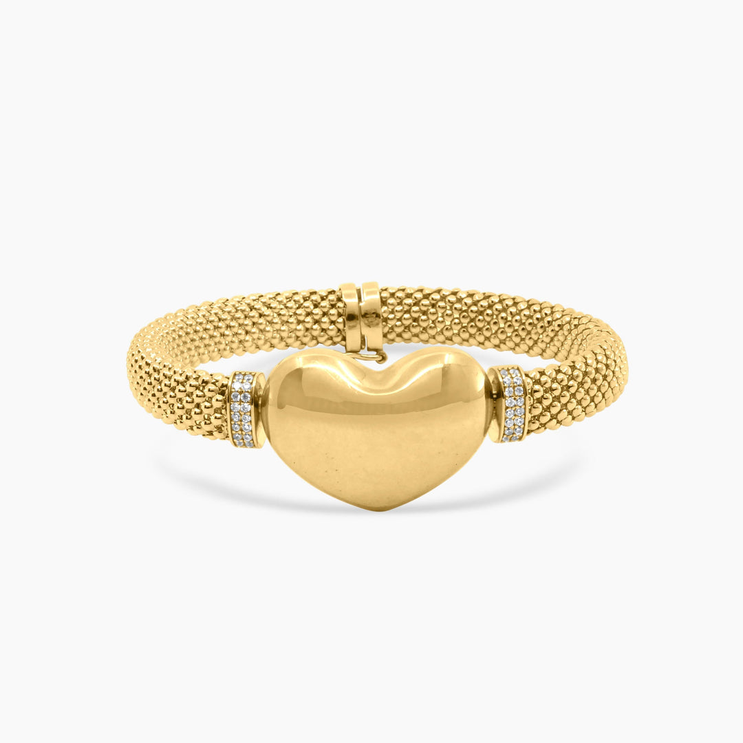 Pulsera de Oro con Dije Corazon en 10k Daisy Joyeria