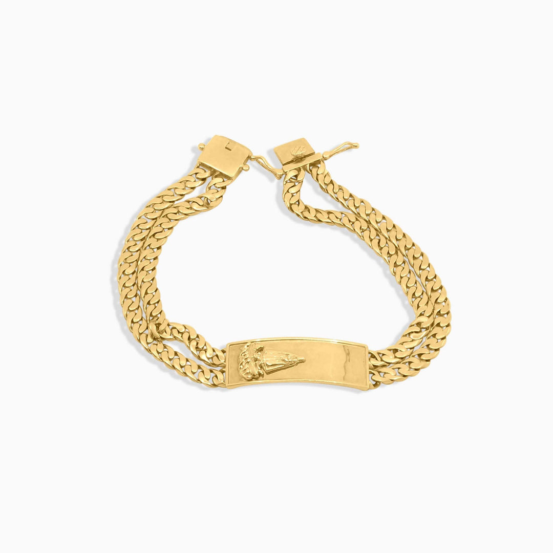 Pulsera de Oro con La Virgen de la Caridad Del Cobre en 10k Daisy Joyeria