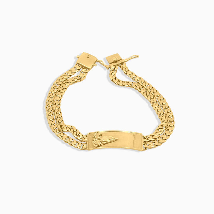 Pulsera de Oro con La Virgen de la Caridad Del Cobre en 10k Daisy Joyeria