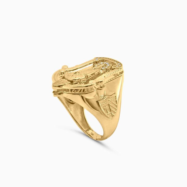 Anillo Virgen de la Caridad Escudo en Oro 10K Daisy Joyeria