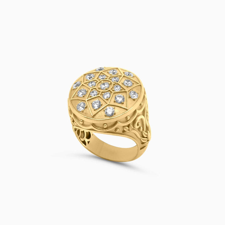 Anillo Roseta de hombre en Oro 10K Daisy Joyeria