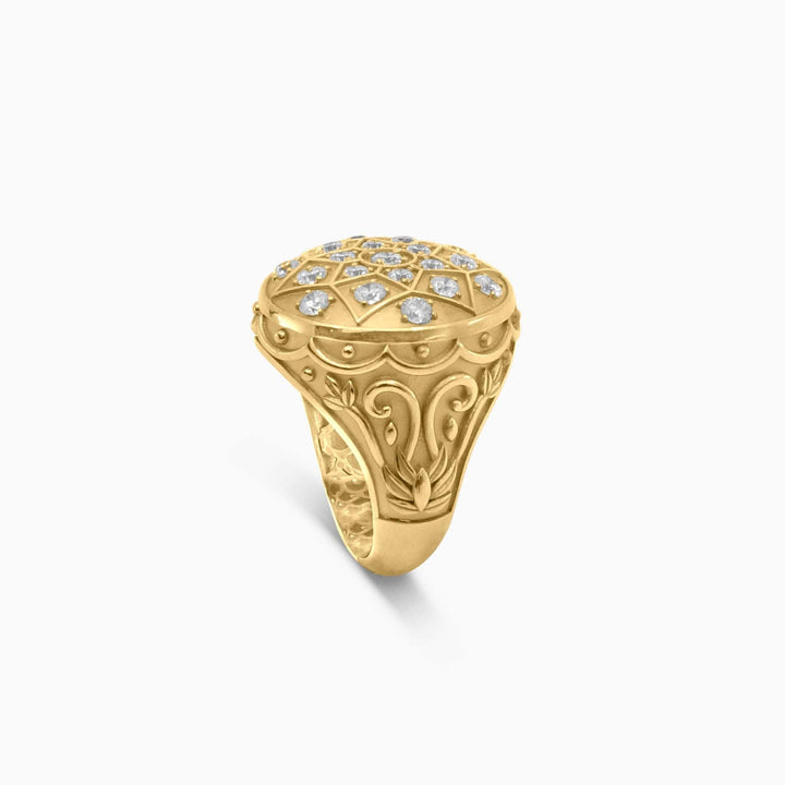Anillo Roseta de hombre en Oro 10K Daisy Joyeria