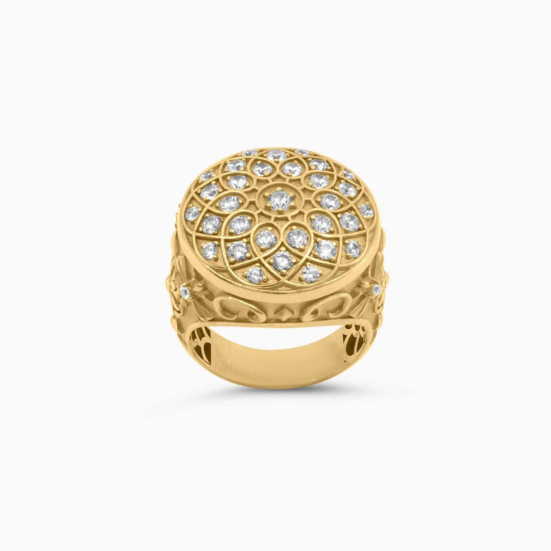 Anillo Roseta de hombre en Oro 10K Daisy Joyeria