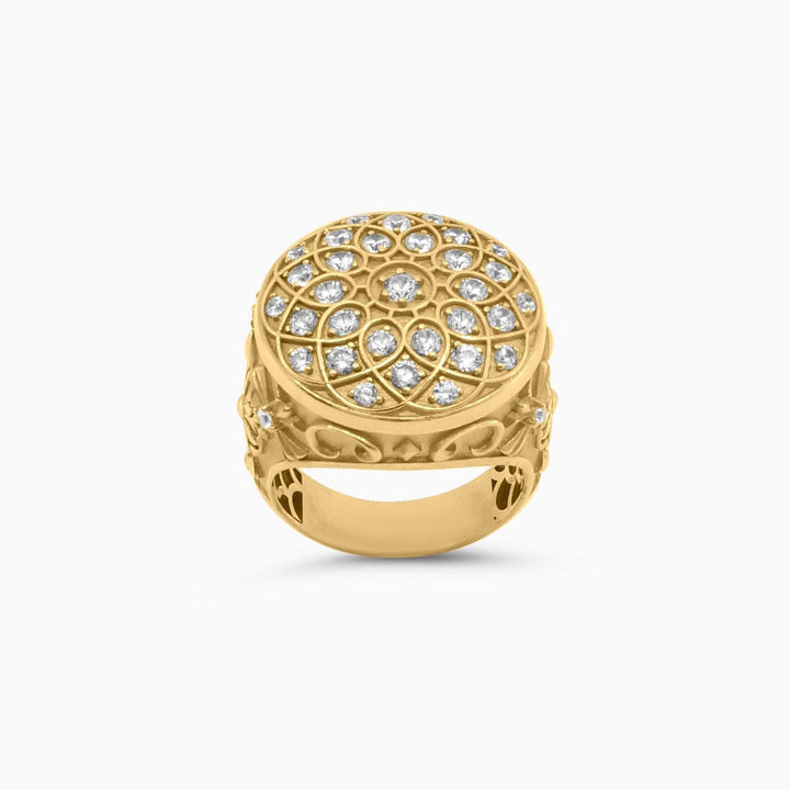 Anillo Roseta de hombre en Oro 10K Daisy Joyeria