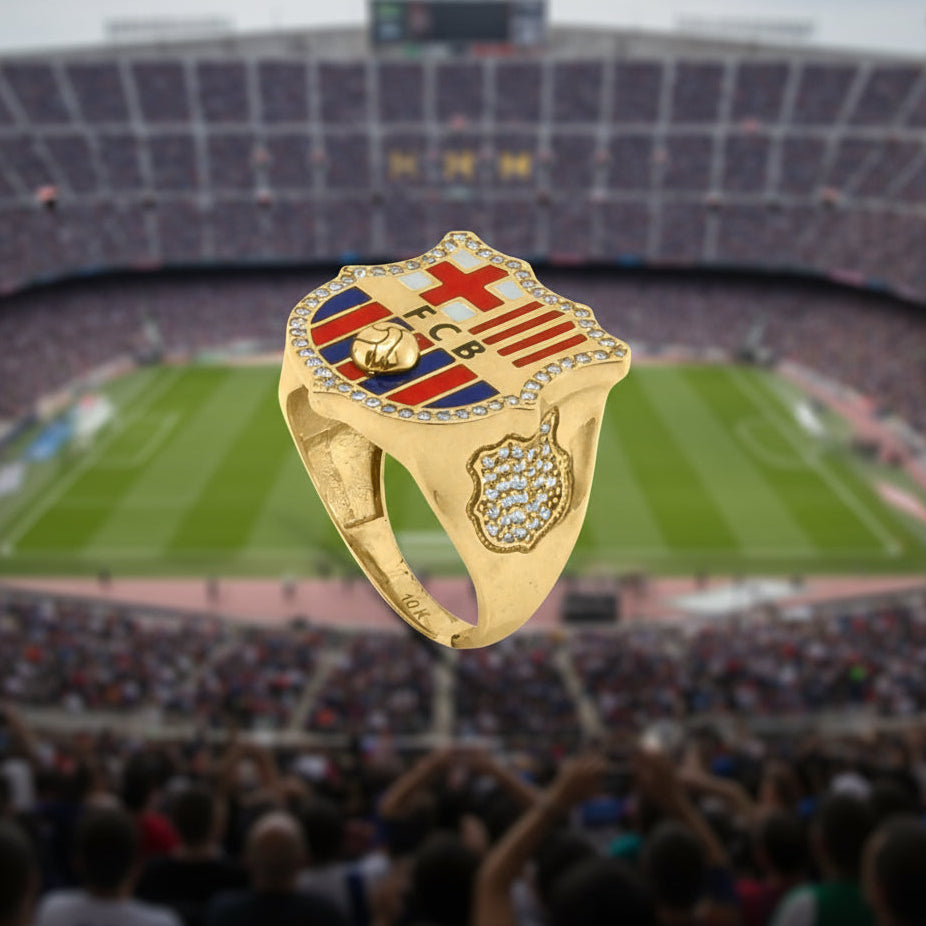 Anillo Escudo F.C. Barcelona en Oro 10K Daisy Joyeria