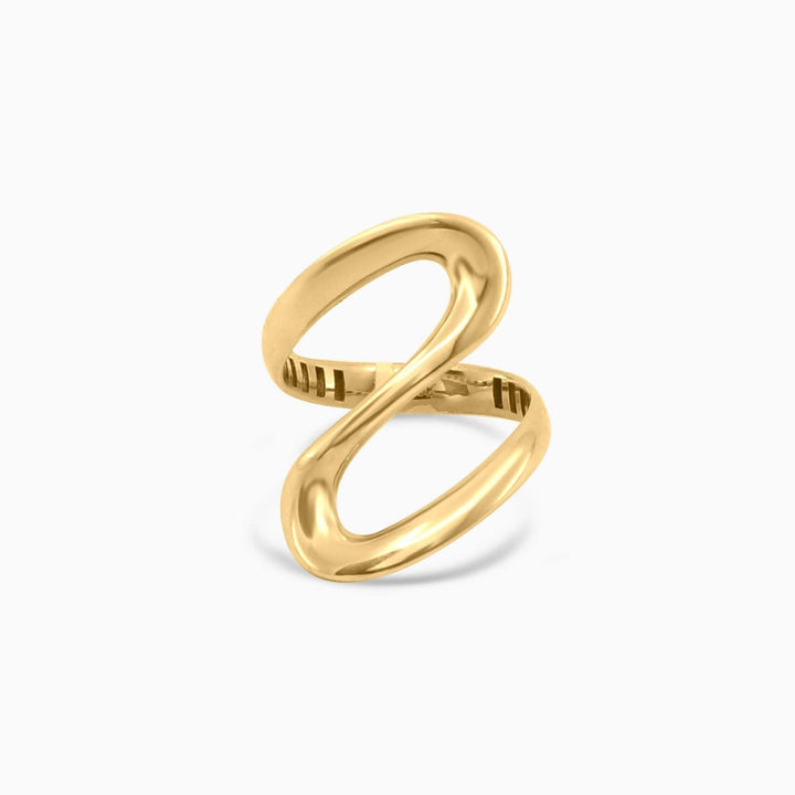 Anillo Abierto Moderno Minimalista en 10k Daisy Joyeria