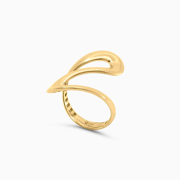 Anillo Abierto Moderno Minimalista en 10k Daisy Joyeria