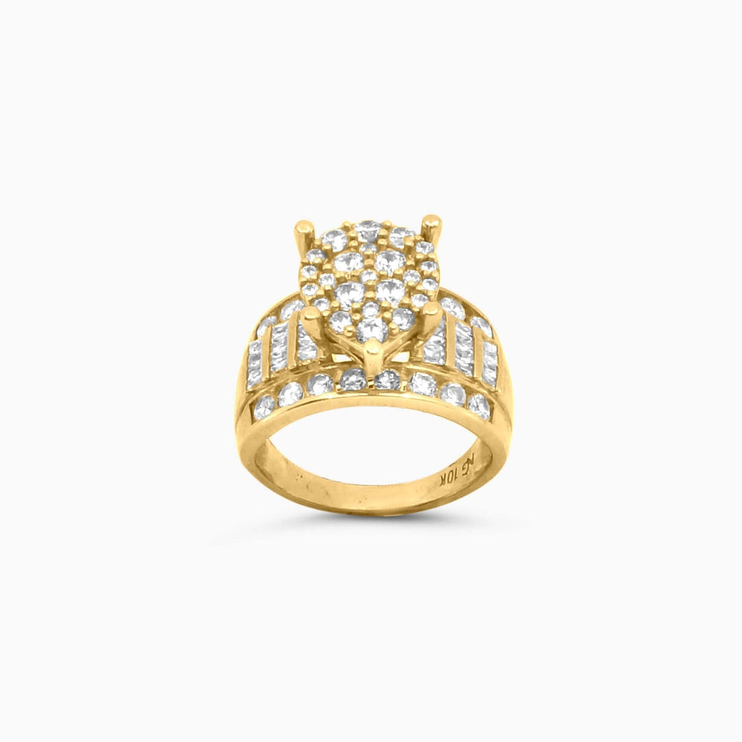 Anillo Gota Pavé en Oro 10K Daisy Joyeria
