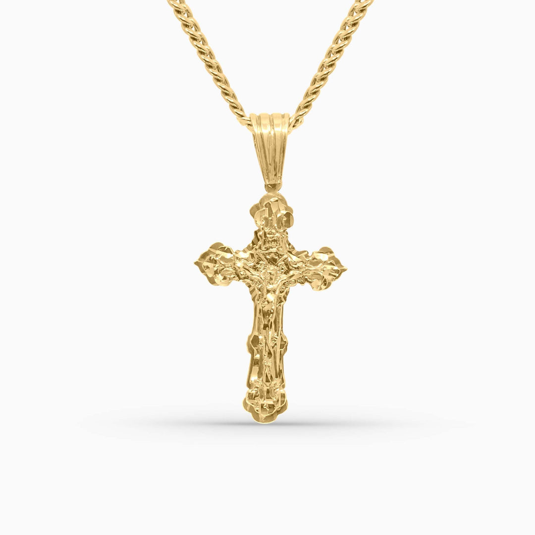 Dije Cruz Texturizada de Oro en Oro 10K Daisy Joyeria