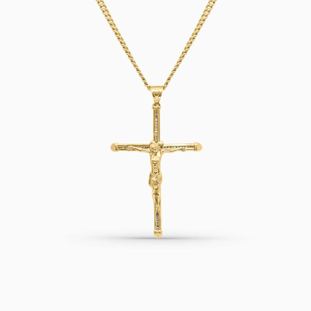 Dije Crucifijo en Oro 10K Daisy Joyeria