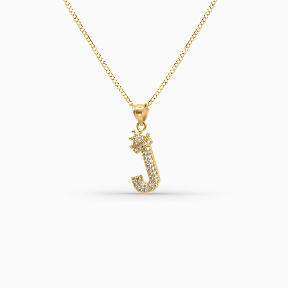 Dijes de Letra con Corona en Oro 10K Daisy Joyeria