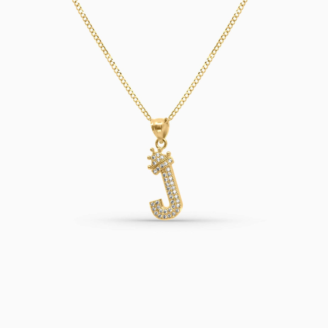 Dijes de Letra con Corona en Oro 10K Daisy Joyeria