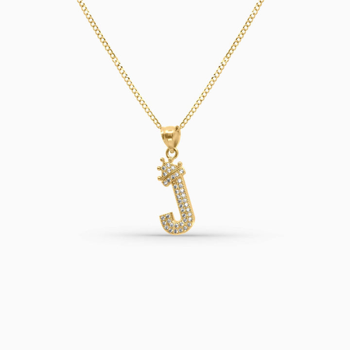 Dijes de Letra con Corona en Oro 10K Daisy Joyeria