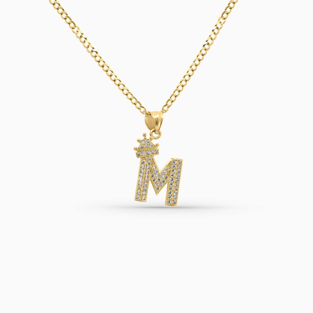 Dijes de Letra con Corona en Oro 10K Daisy Joyeria